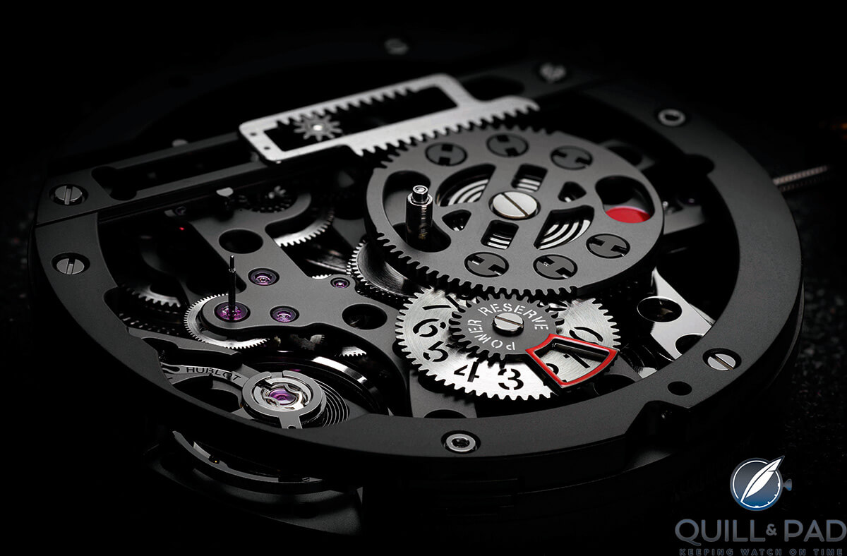 Power reserve mechanism of the Hublot Big Bang MECA-10 