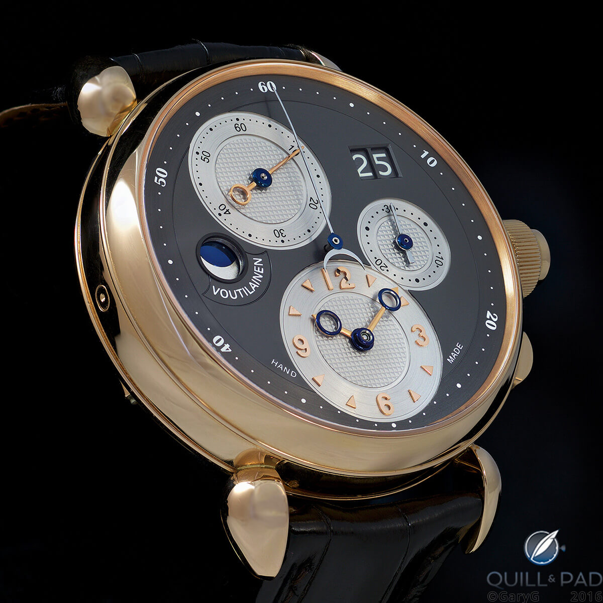 Not for beginners: the author’s Kari Voutilainen Masterpiece Chronograph II with bespoke dial and case