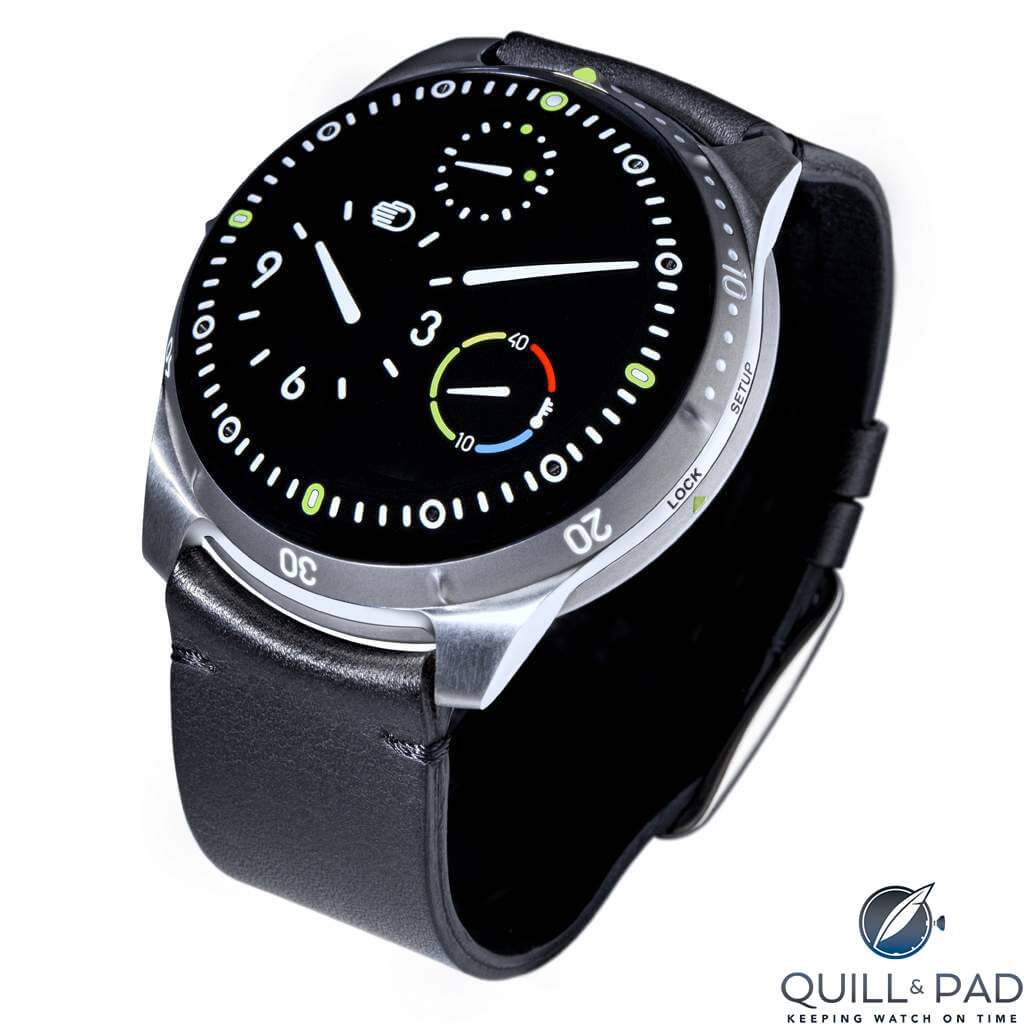 Ressence Type 5B, the dial looks like this from any angle, both above and below water