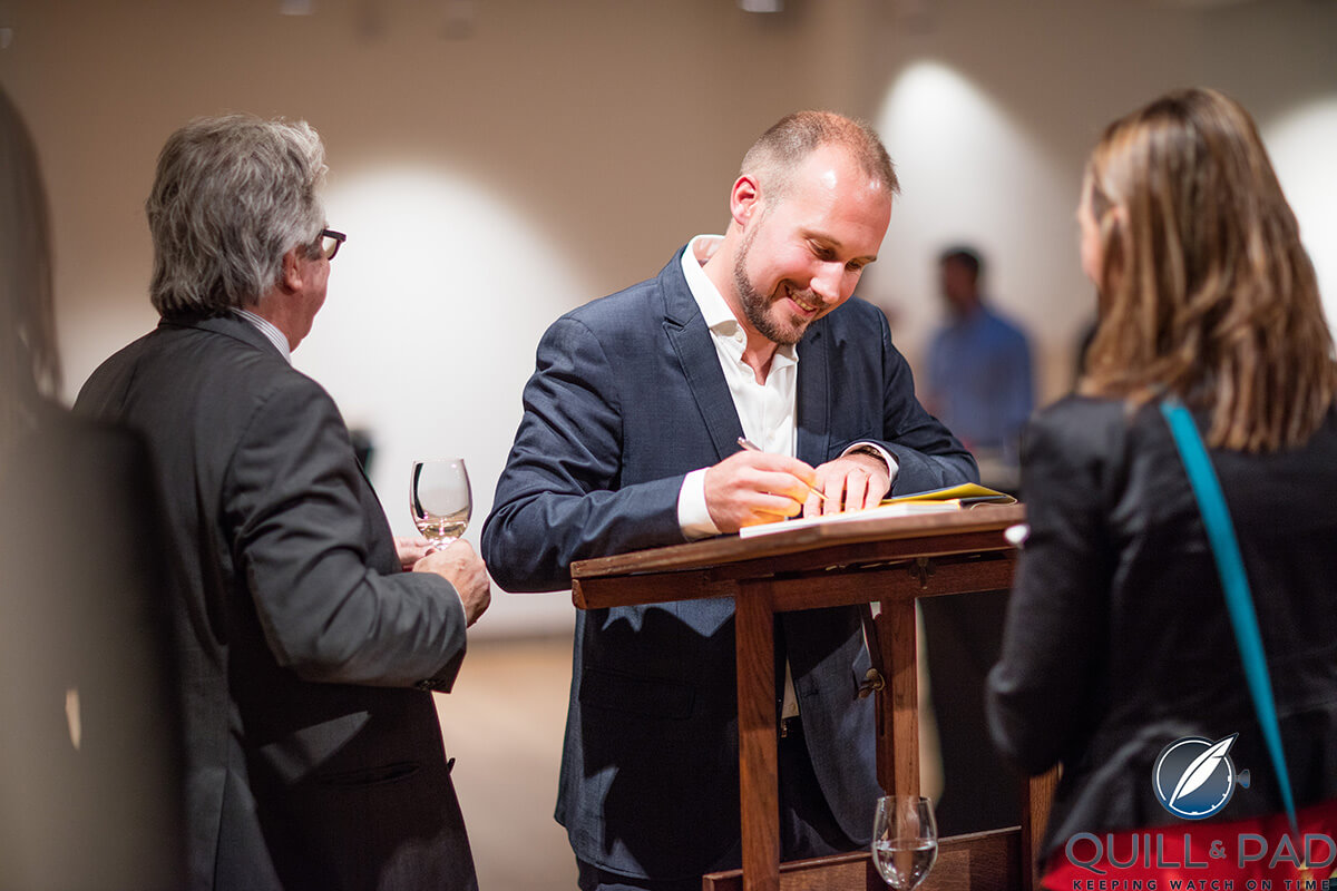 Author Louis Nardin signing copies of his book ‘The Magic of Watches’