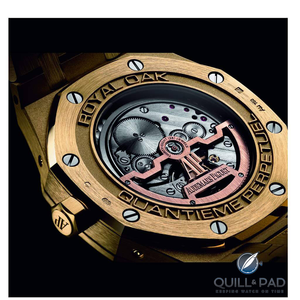 Back of the Audemars Piguet Royal Oak Perpetual Calendar