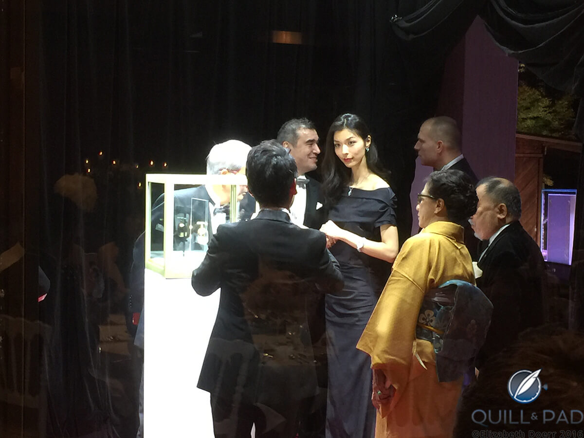 Guests at the French embassy in Tokyo admiring the rare view of Breguet’s Grande Complication No. 1160