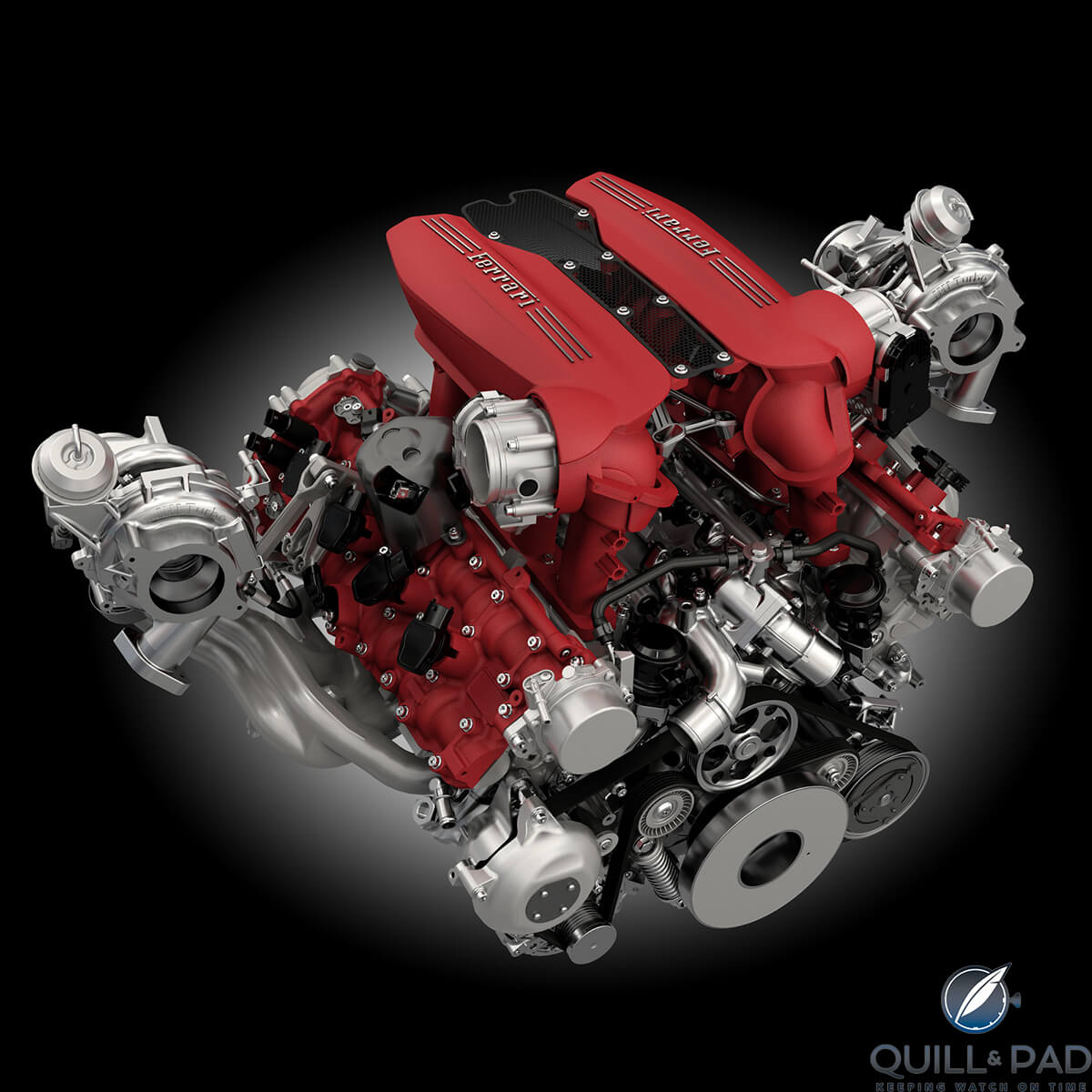 661 HP twin turbo V6 engine powering the Ferrari 488 GTB