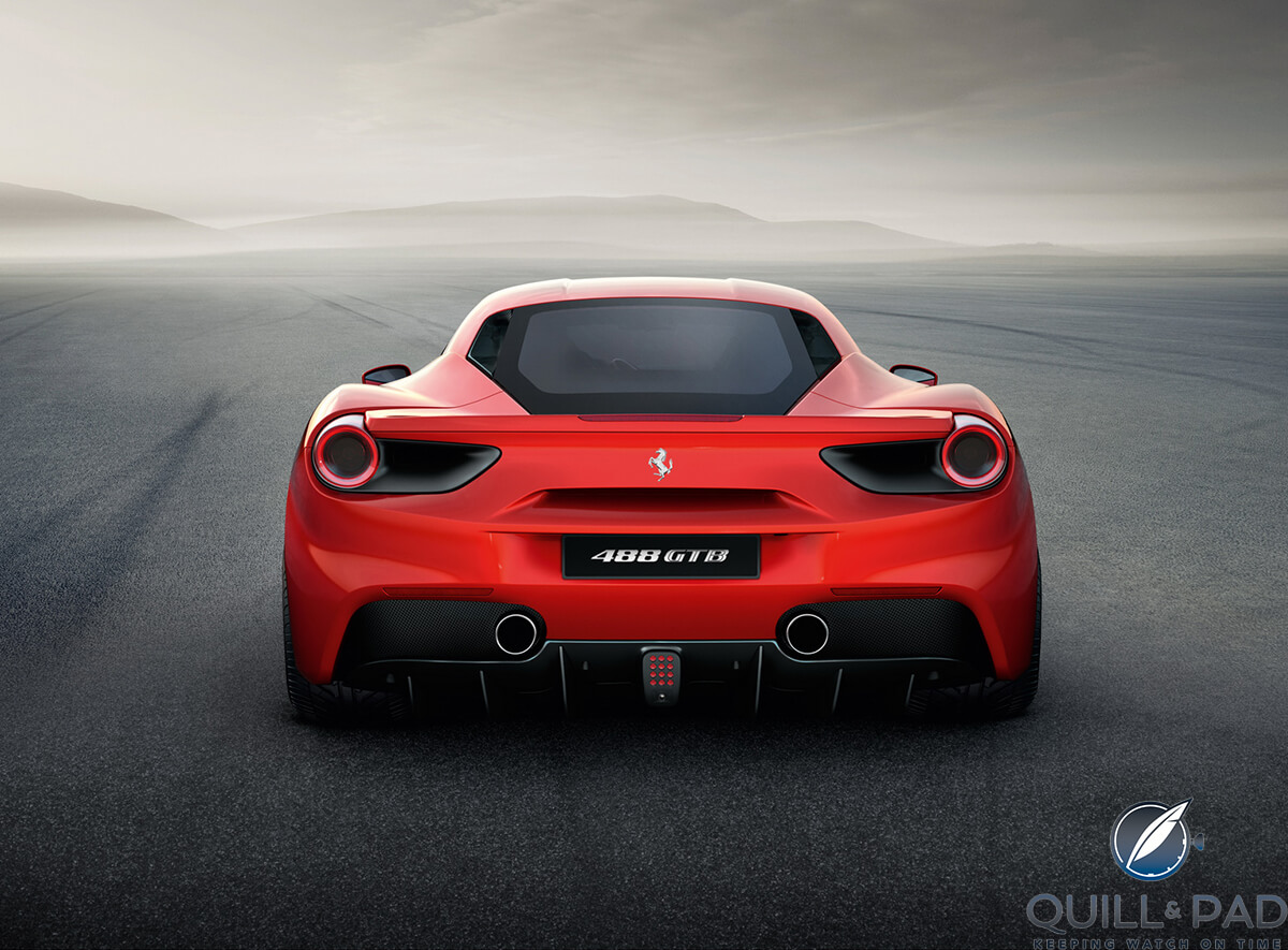 Back view of the Ferrari 488 GTB