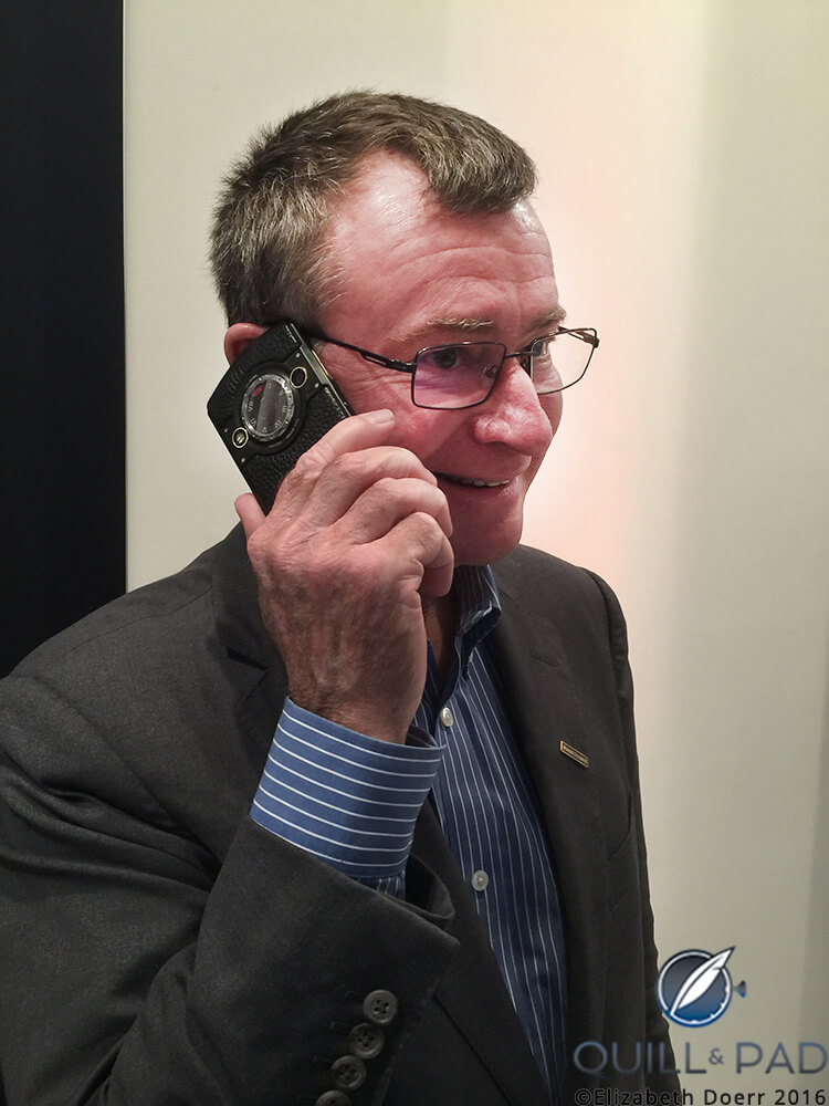 Quill & Pad's Ian Skellern with the Sarpaneva/Kari Voutilainen/8848 Ti phone