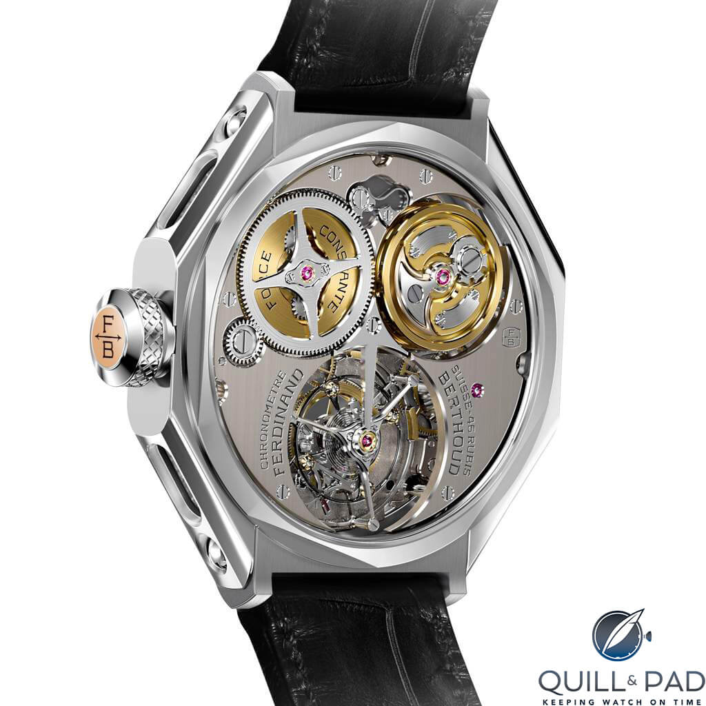 View through teh display back of the Chronométrie Ferdinand Berthoud FB 1