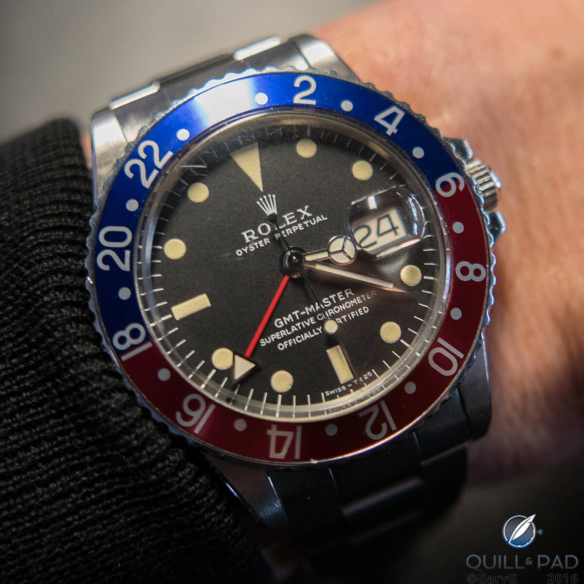 Rolex GMT Master presented to Derek Gardner by Sir Jackie Stewart