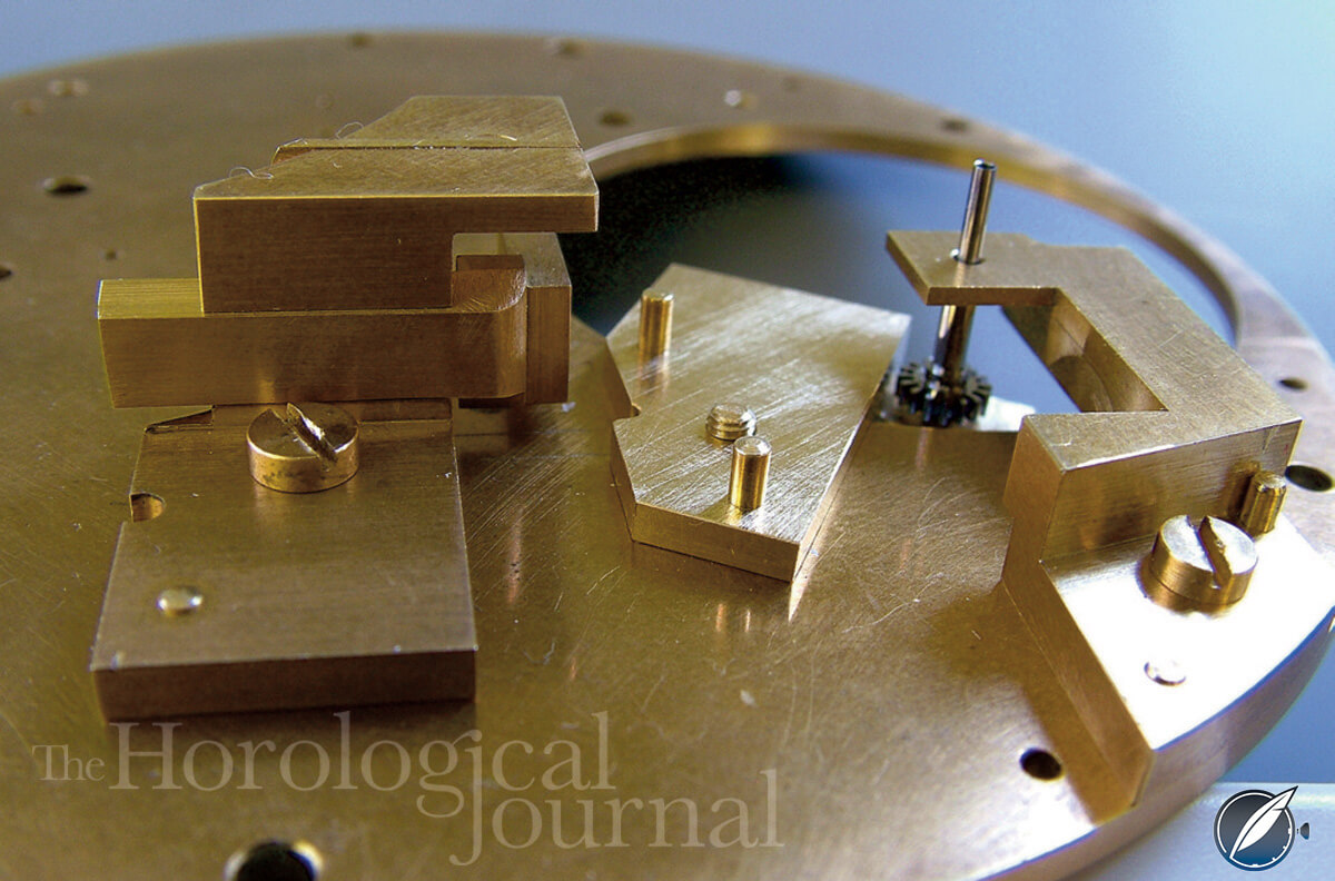 Potances in the rough with the hollow fourth wheel pinion in place for Derek Pratt's H4 reconstruction (photo courtesy British Horological Journal)