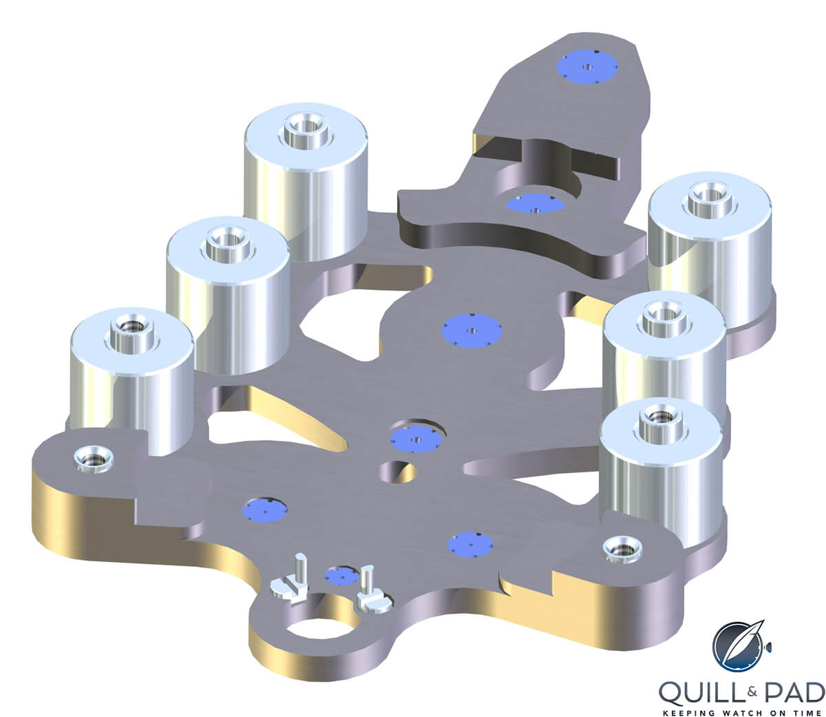 3. The brass base plate is fitted with lubrication-free silicon bearings, meaning there is no need for oil recesses.