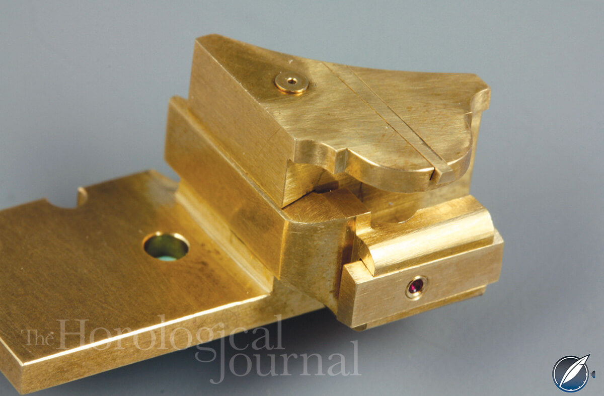 Balance potance assembly used for for Derek Pratt's H4 reconstruction (photo courtesy British Horological Journal)