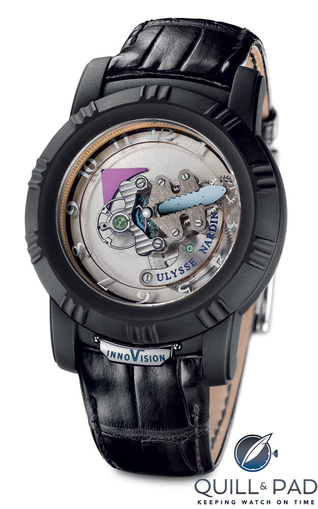 Ulysse Nardin’s InnoVision from 2007 was a concept watch designed to showcase Sigatec’s combined LIGA/silicon technology