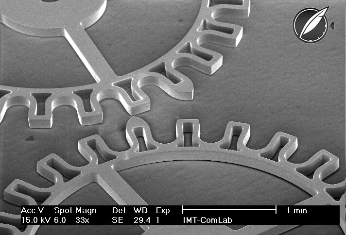 Ulysse Nardin escape wheels made by Mimotec in LIGA from the first version of the Freak