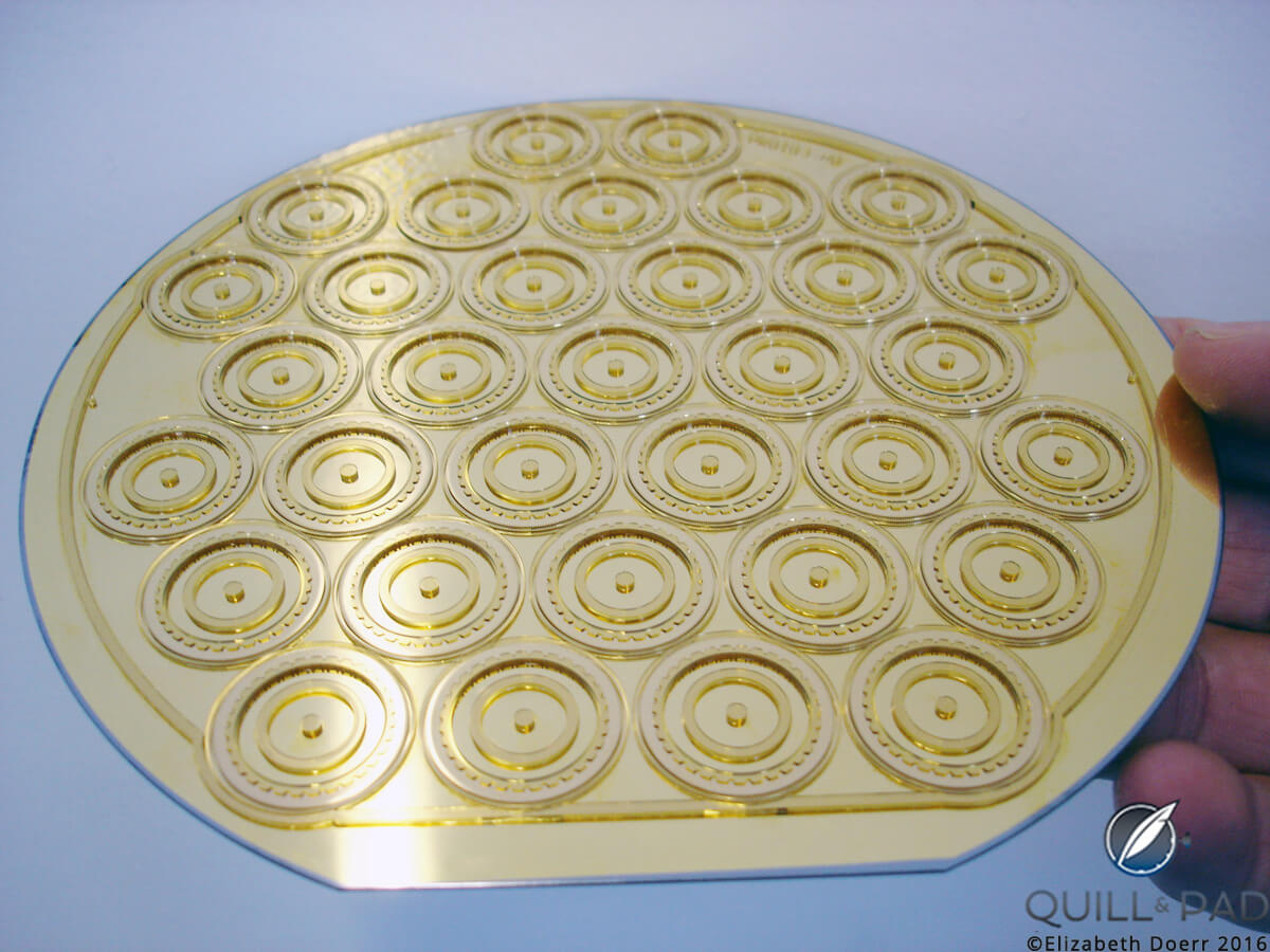 A LIGA wafer at Mimotec created using ultraviolet light