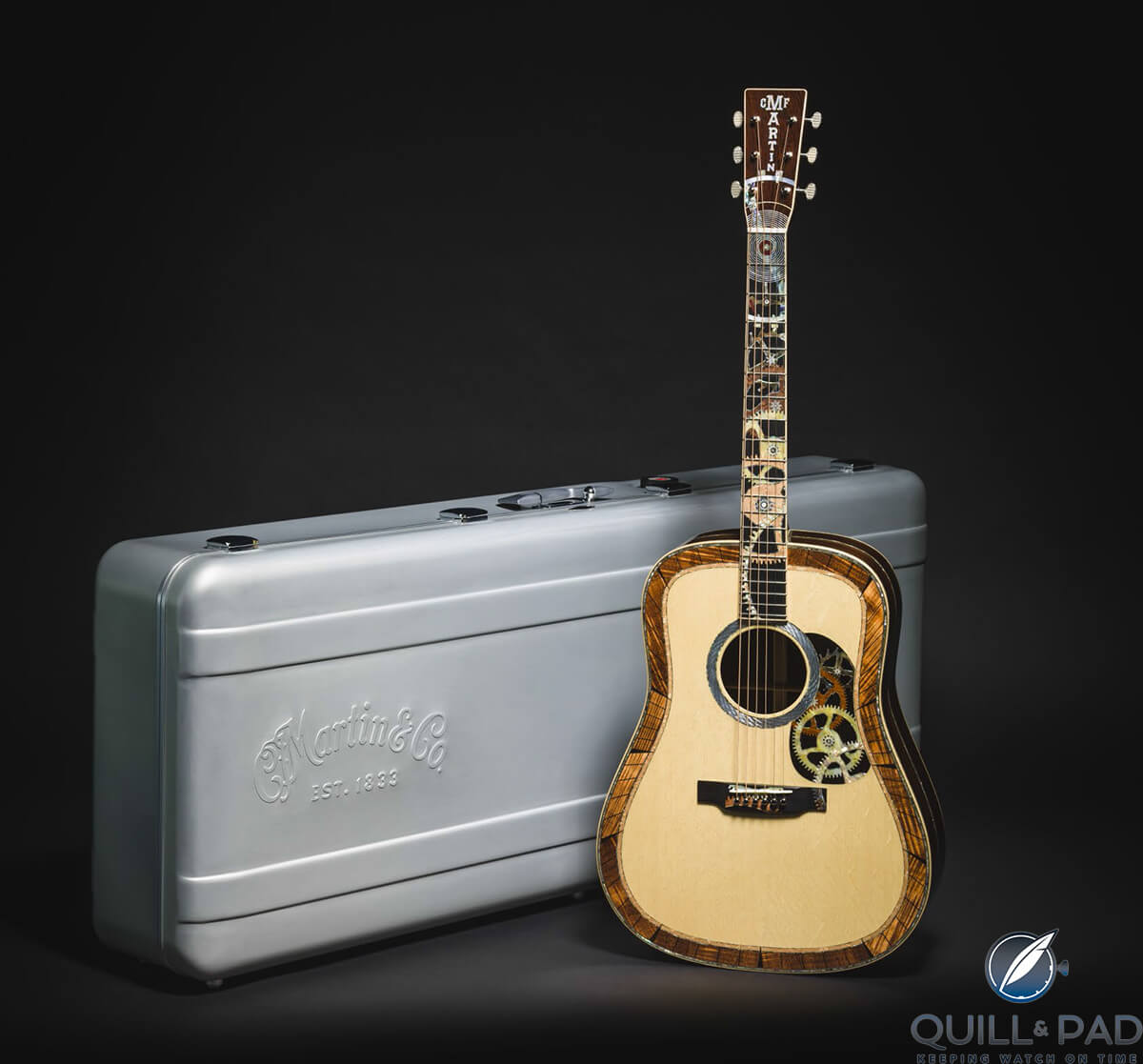 Martin D 200 Deluxe guitar with carry case