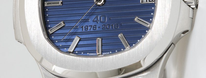 Patek Philippe 40th Anniversary Nautilus Date in platinum