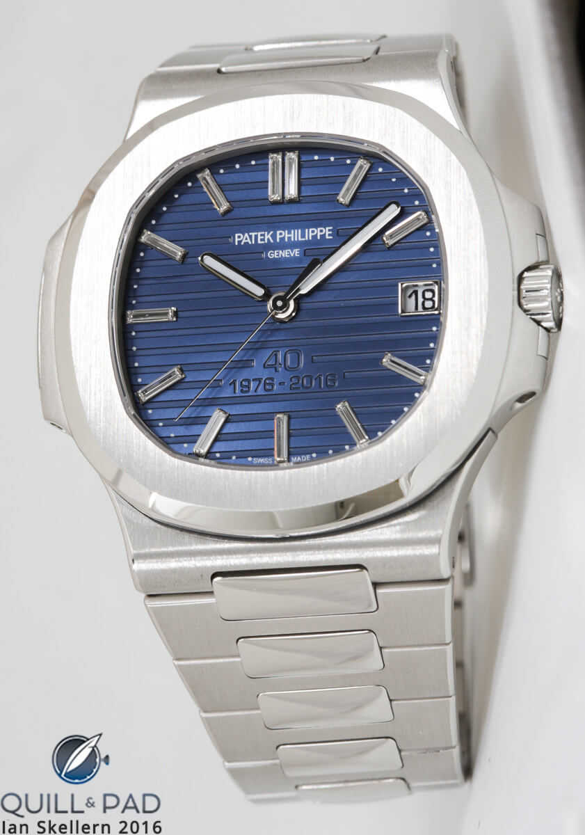 Patek Philippe 40th Anniversary Nautilus Date in platinum