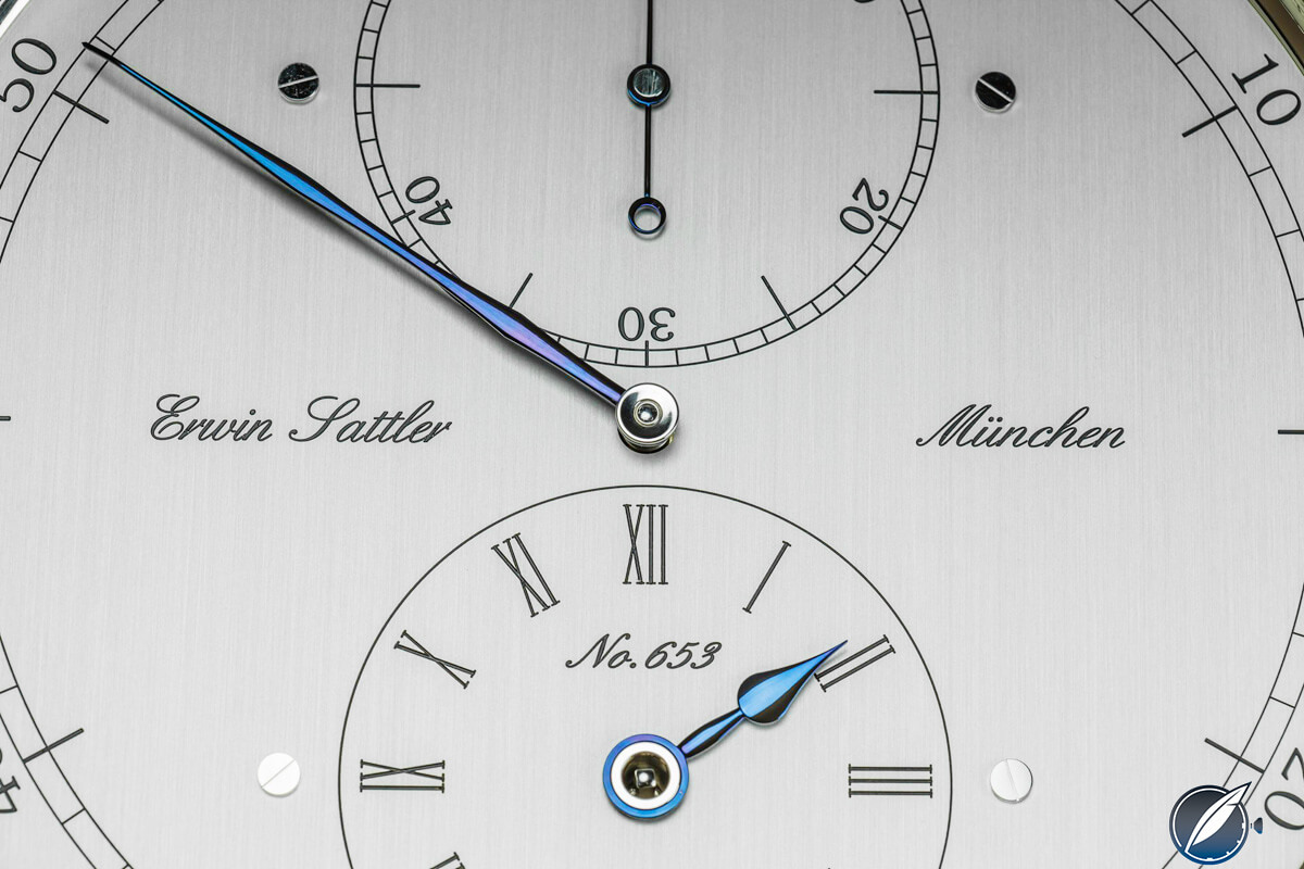 Dial of the Sattler Classica Secunda 1985 (photo courtesy Hartmut Kraft)