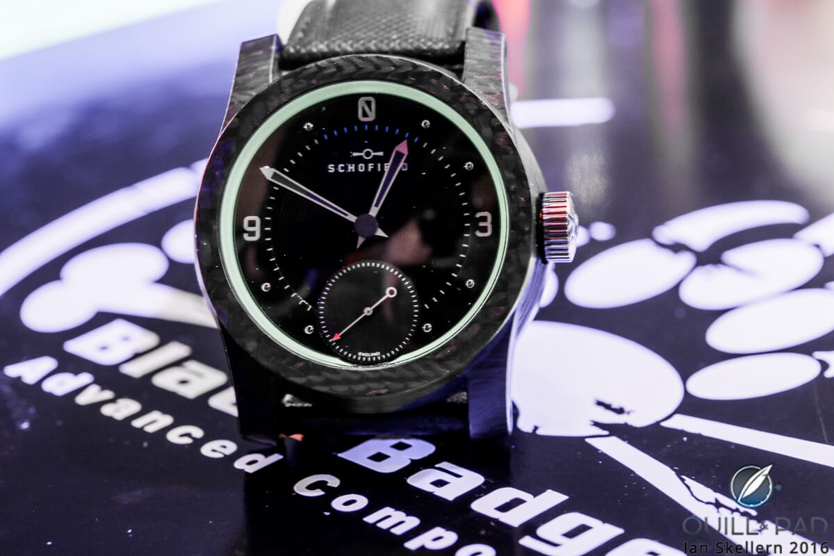 Schofield Blacklamp in carbon with Black Badger lume