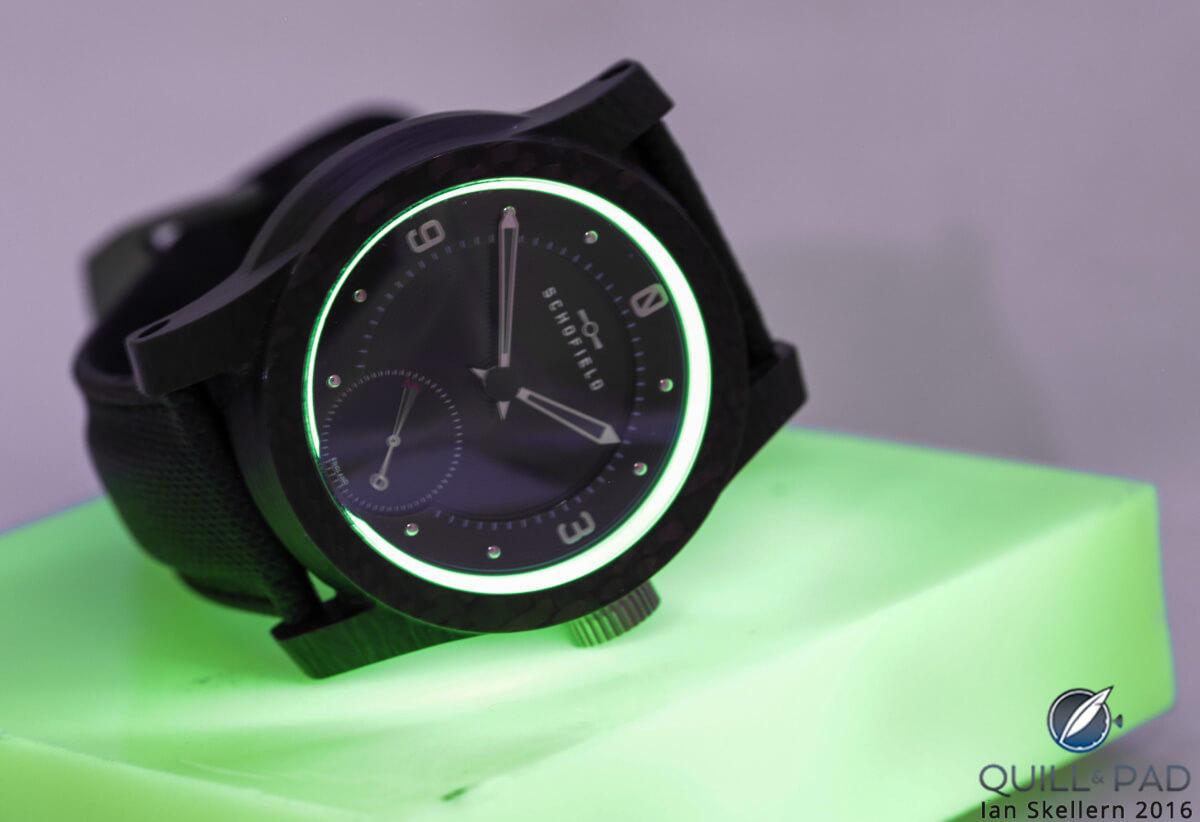 Schofield Blacklamp in carbon with Black Badger lume