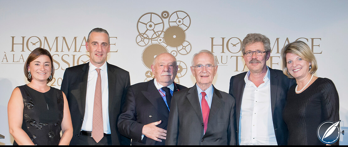 FHH Homage a la Passion 2013: (l to r): Fabienne Lupo, Franco Cologni, Walter Lange, Jean-Marc Wiederrecht, Catherine Wiederrecht