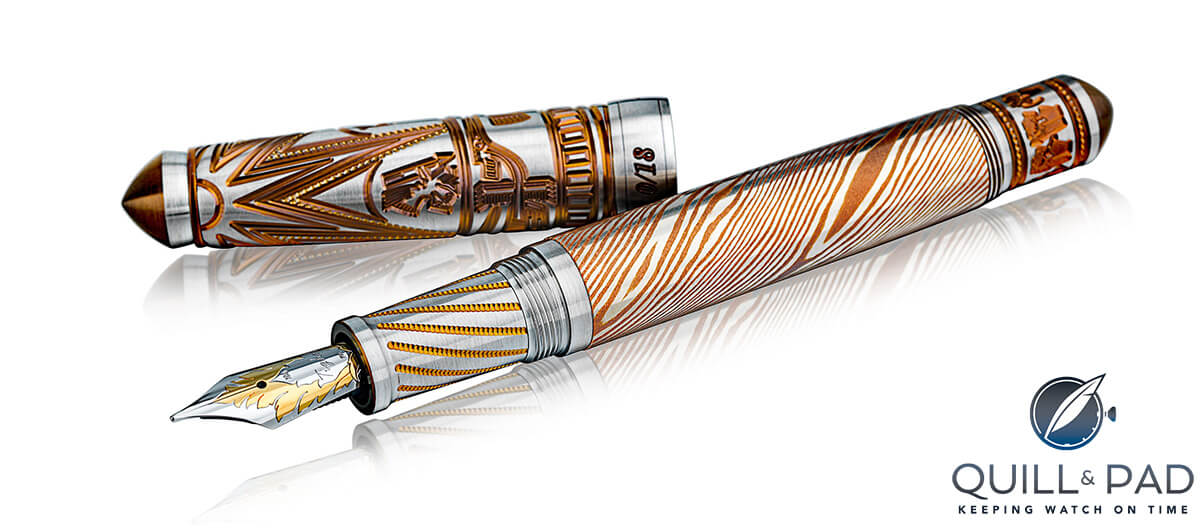 Grayson Tighe mokumé gané Dong Son fountain pen
