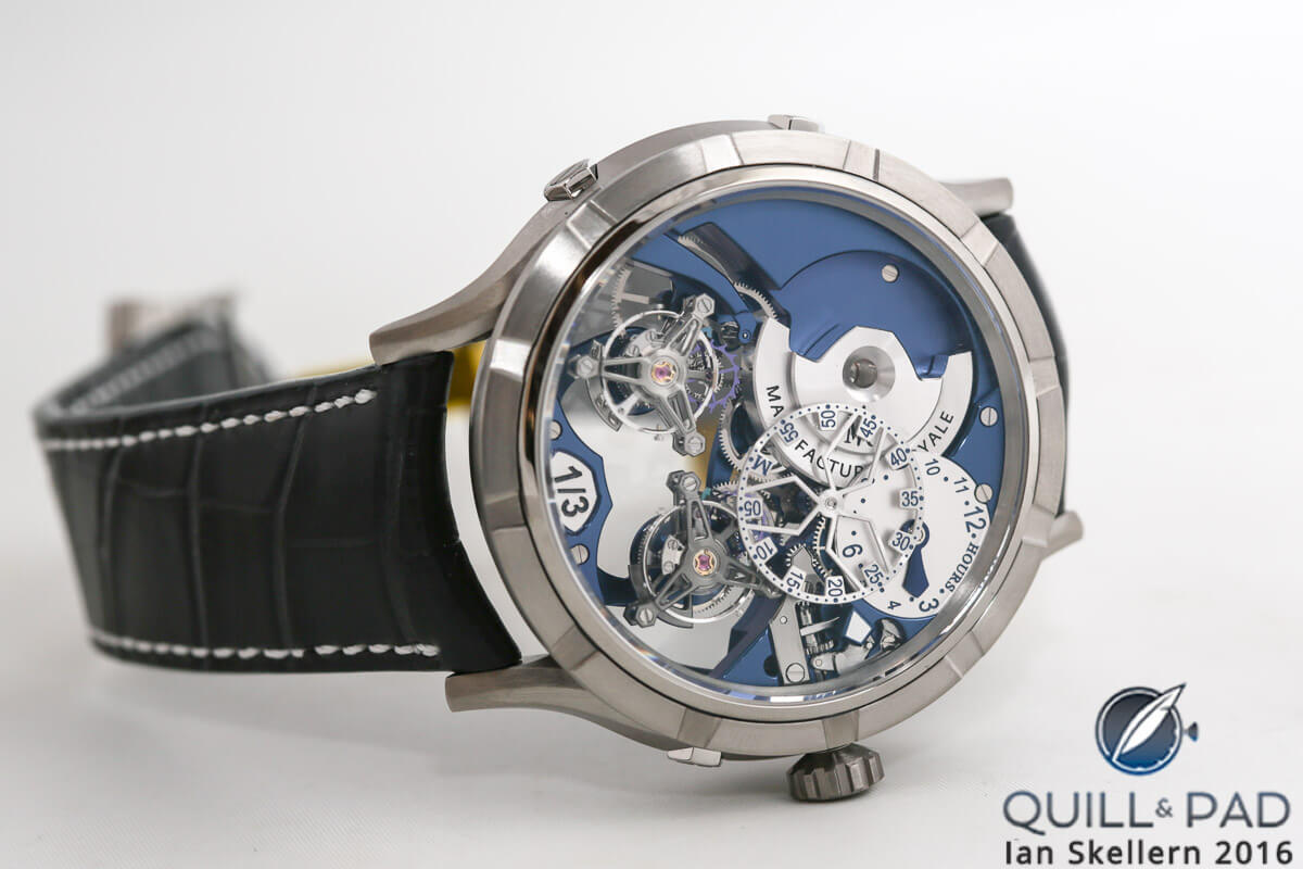 Manufacture Royale 1770 Micromégas Revolution in titanium with blue movement