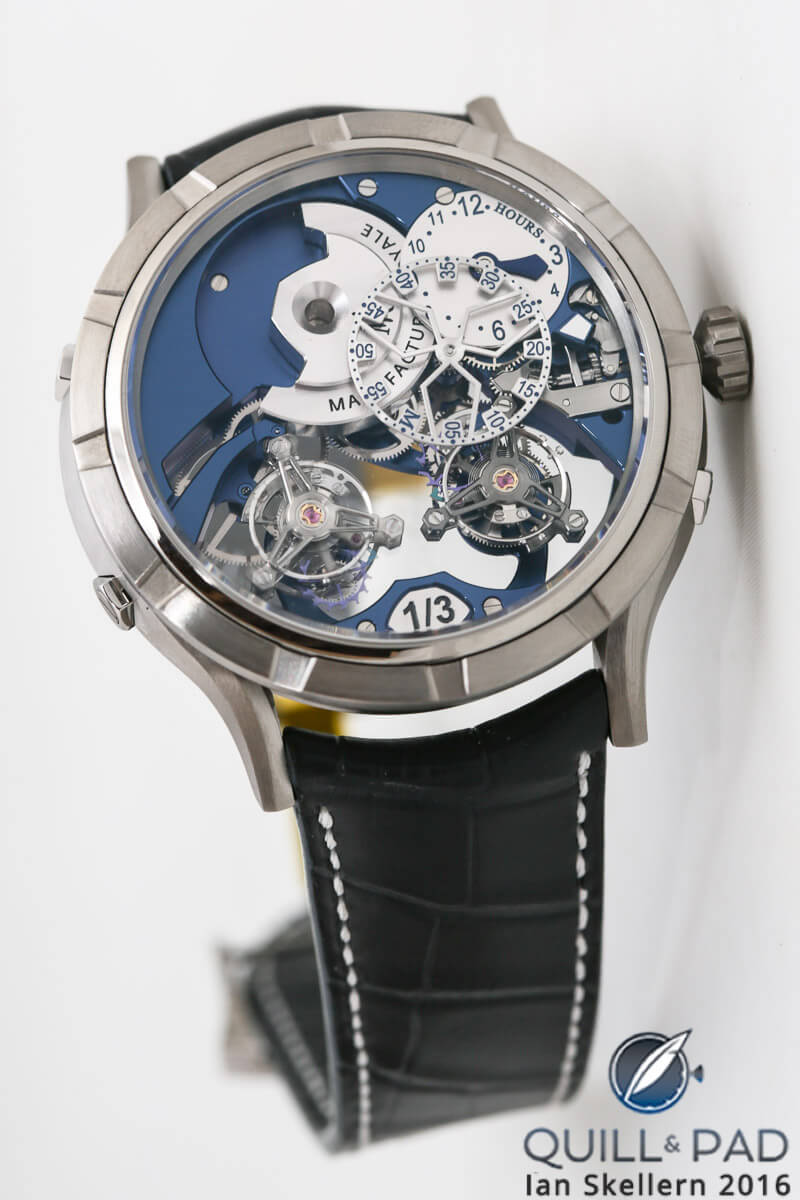 Manufacture Royale 1770 Micromégas Revolution in titanium with blue movement