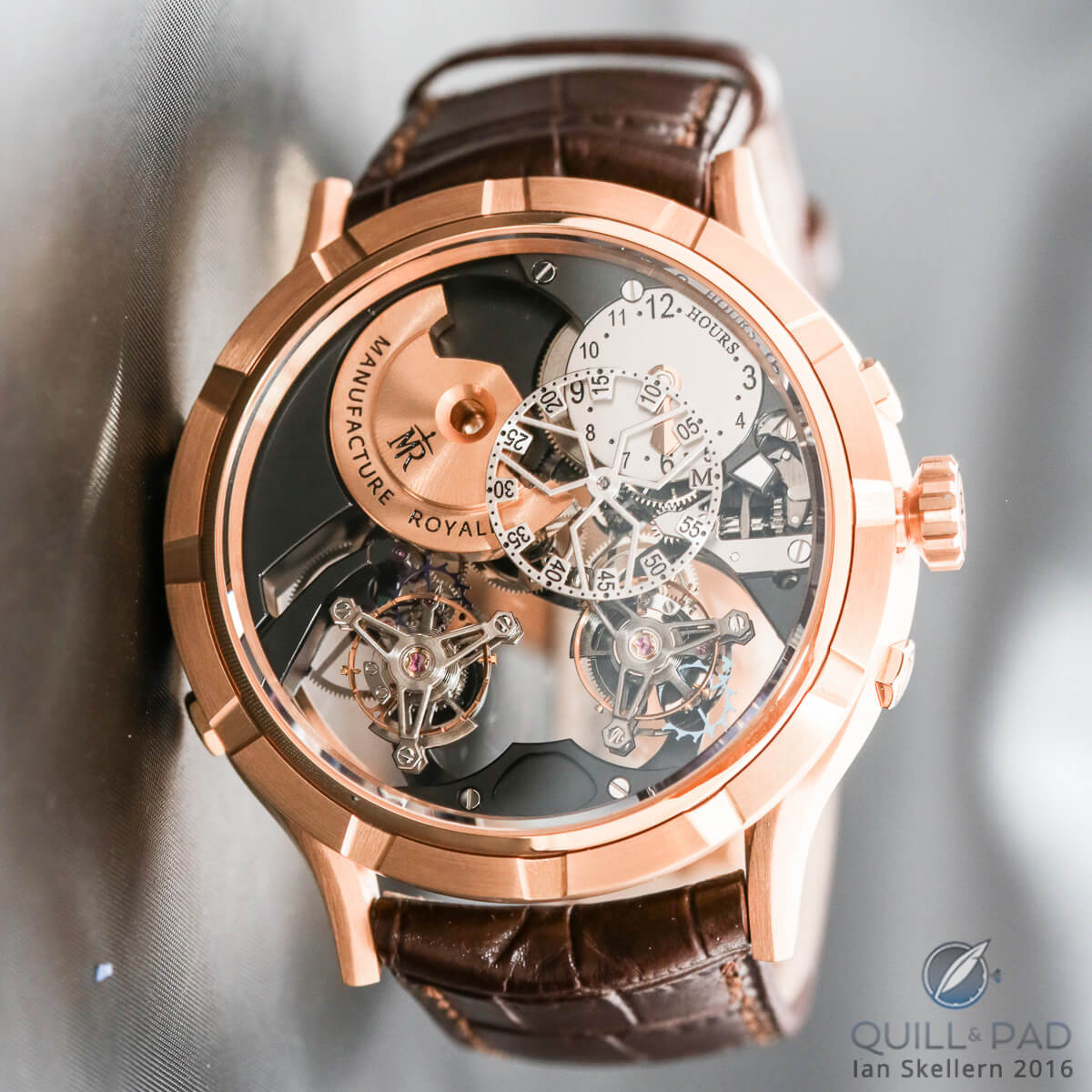 Manufacture Royale 1770 Micromégas Revolution in red gold with olive green movement