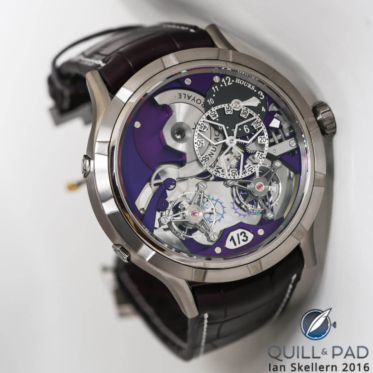 Manufacture Royale 1770 Micromégas Revolution in titanium with purple movement