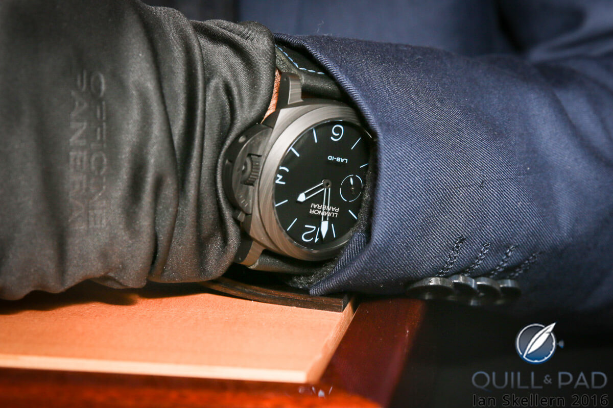 Panerai LAB-ID Luminor Carbotech on the wrist