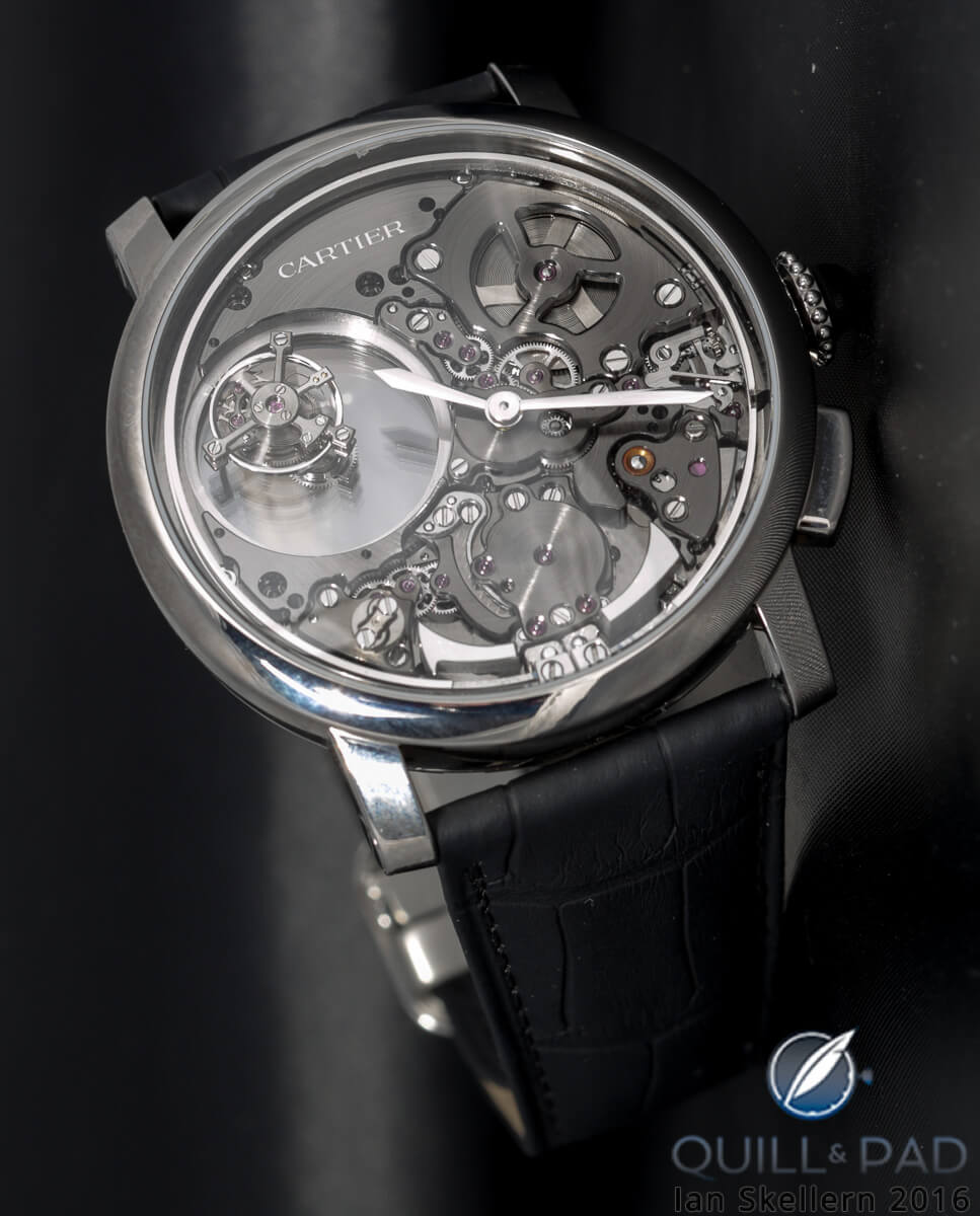 Close up look dial side of the Cartier Rotonde de Cartier Repeater Mysterious Double Tourbillon