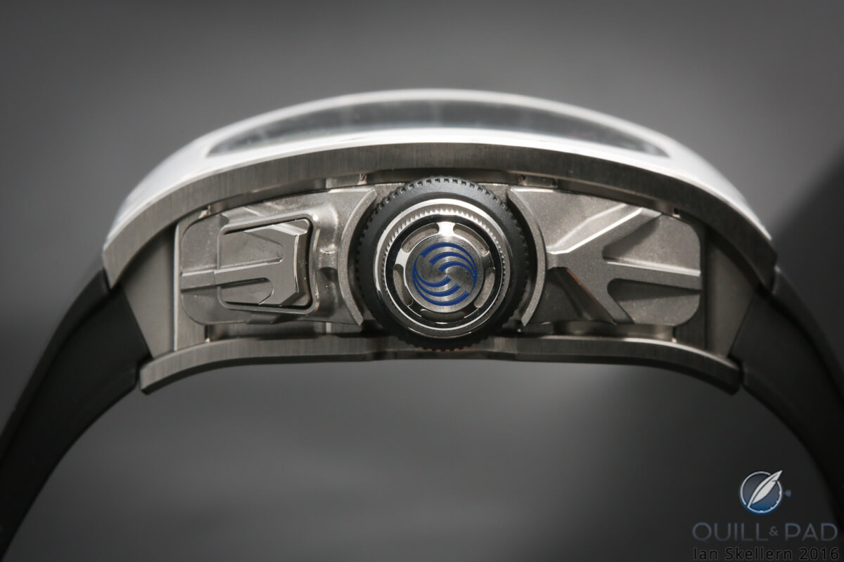 Caseband and crown of the Richard Mille RM 50-02 Airbus ACJ Tourbilon Split-Seconds