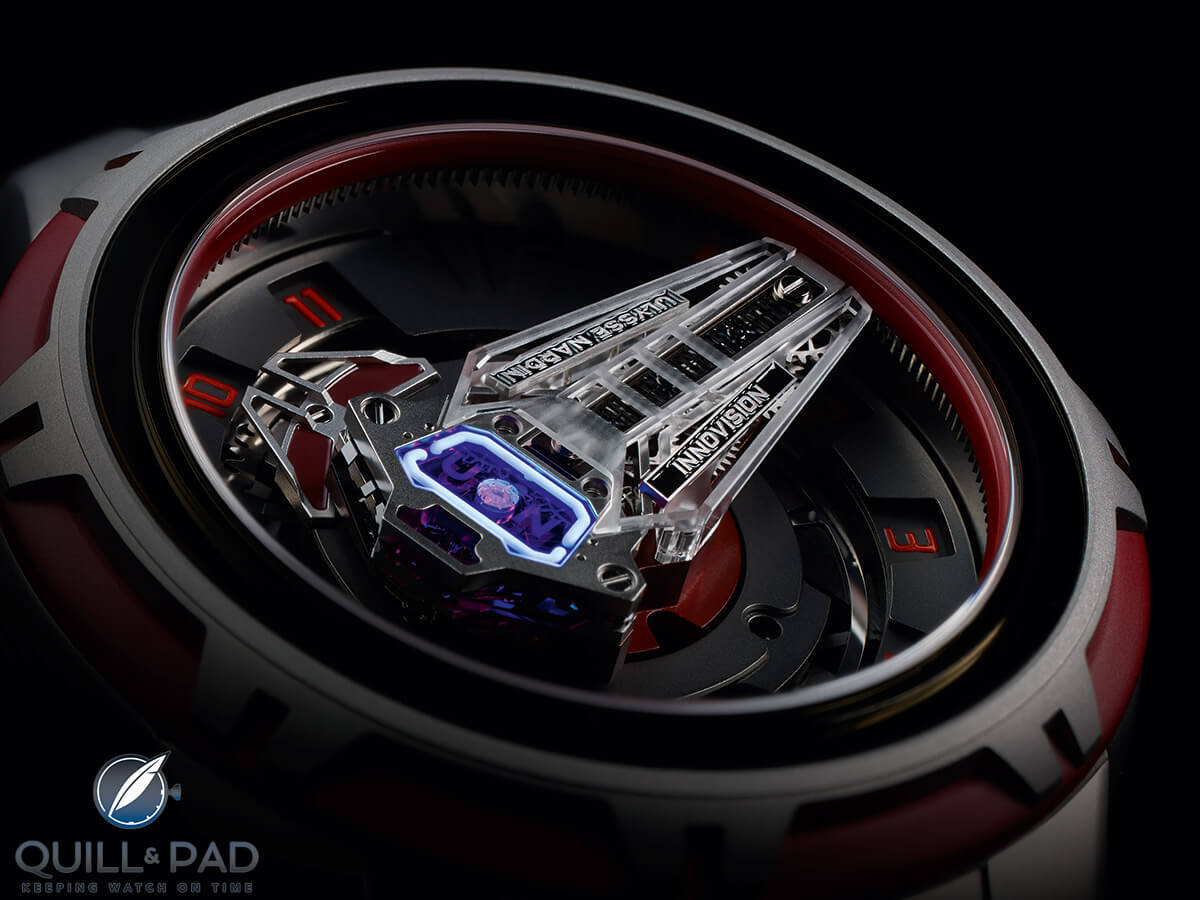 Close up look dialside of the Ulysse Nardin Innovision2