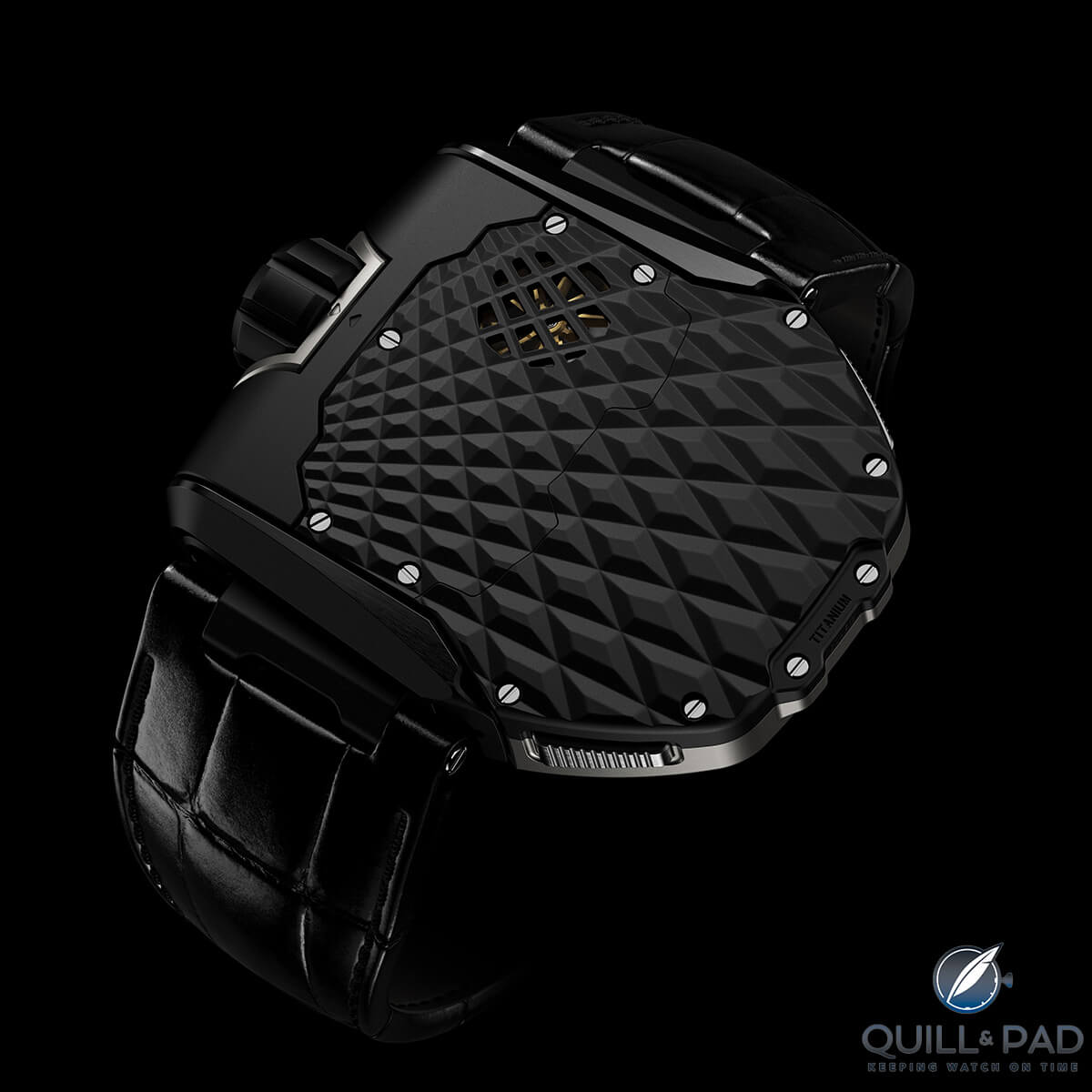 Back of the Urwerk UR-T8 Bi-color