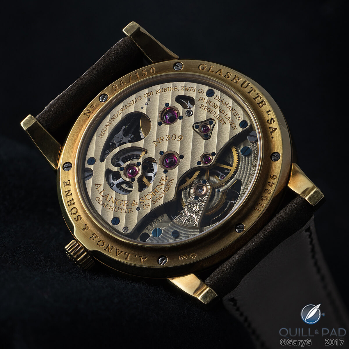 Rich patina: movement and case of the author’s A. Lange & Söhne Pour le Mérite Tourbillon