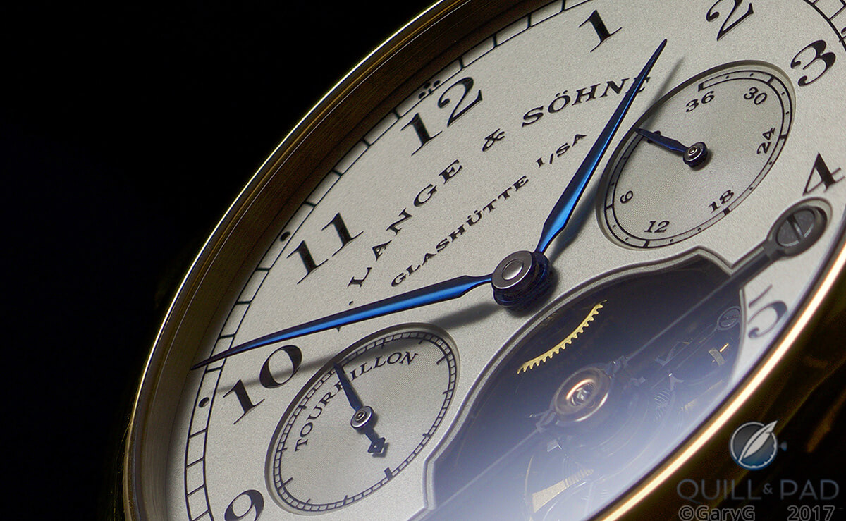 Dial detail, A. Lange & Söhne Pour le Mérite Tourbillon