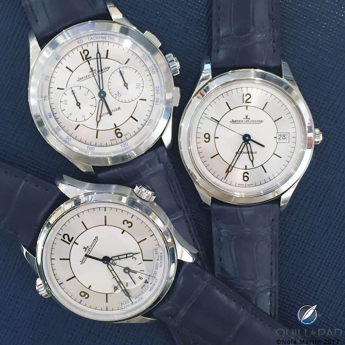 Jaeger-LeCoultre Master Control sector dials collection 2017: Master Control Chronograph, Master Control Date and Master Control Geographic