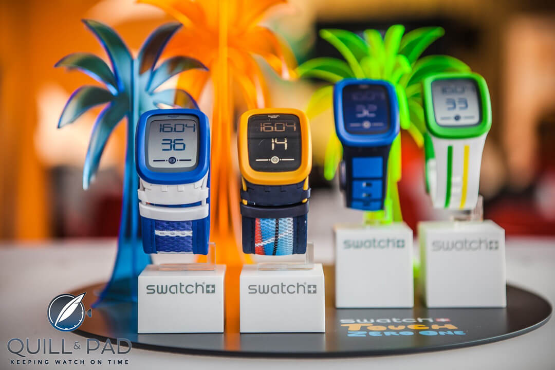 A rainbow of Swatch Touch Zero Ones
