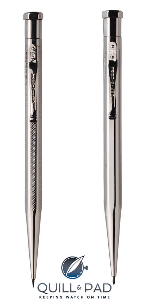 Yard-O-Led Diplomat Hexagonal Barley pencil (left) and Diplomat Hexagonal Plain pencil