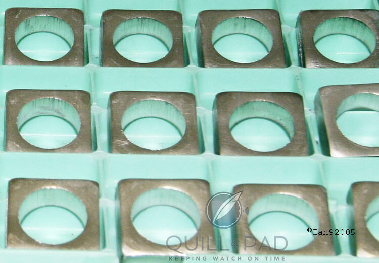 This is what the platinum Opus V cases look like before machining