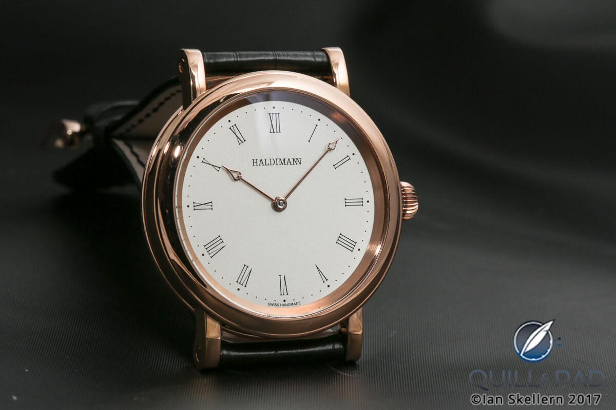 Beat Haldimann H11 with white dial in red gold
