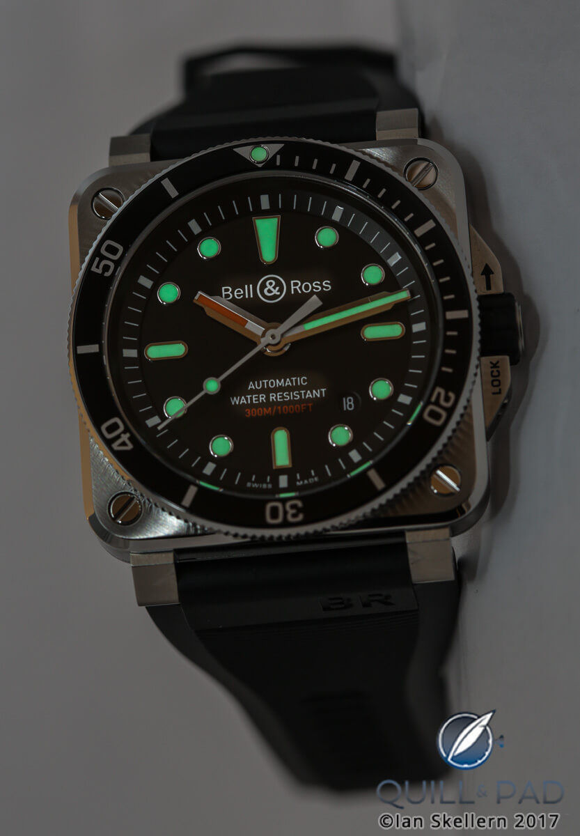 Bell & Ross BR 03-92 Diver lume shot