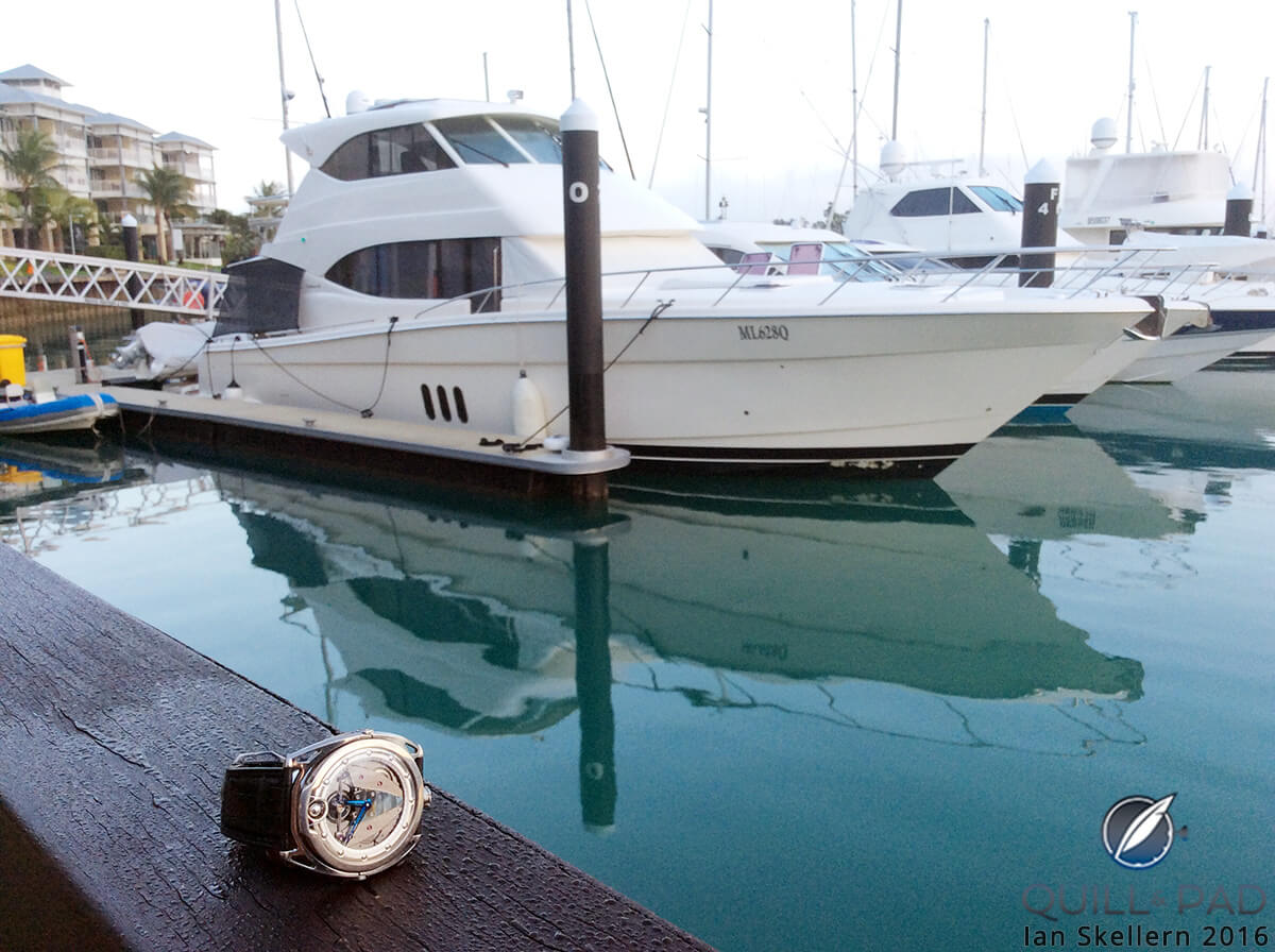 Don't try this at home! De Bethune DB28 looking just a little too close to the edge
