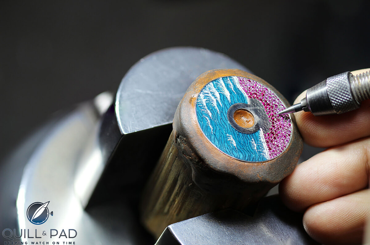 Making the dial of a Fabergé Lady Libertine III