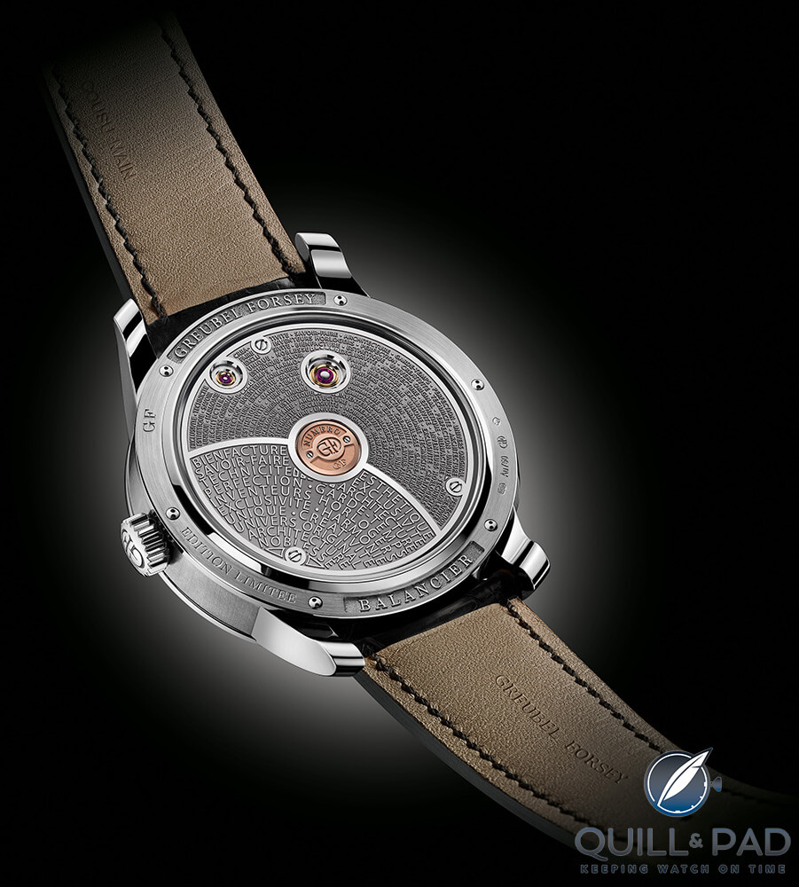 Back of the Greubel Forsey Balancier