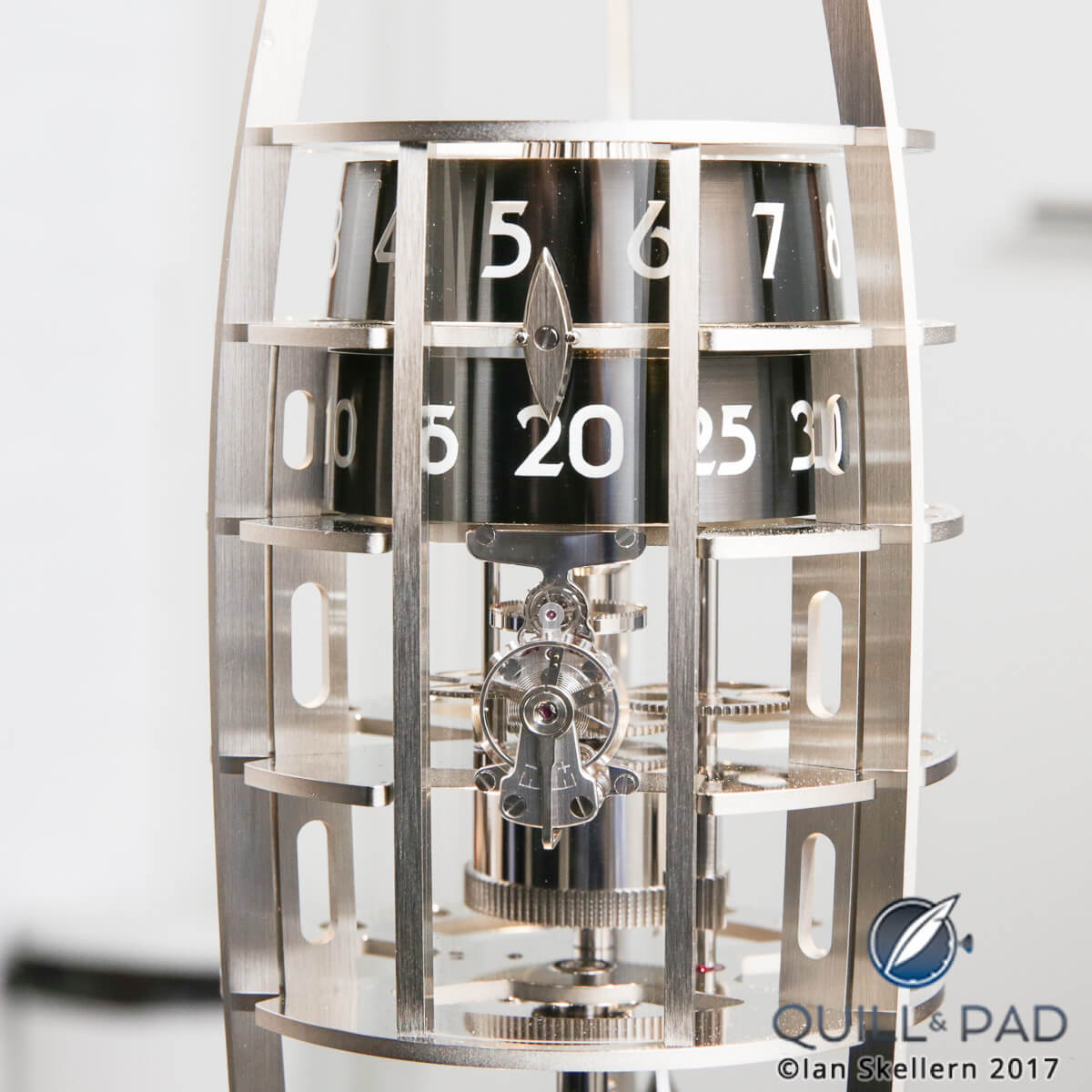 Vertical regulator on the MB&F Destination Moon