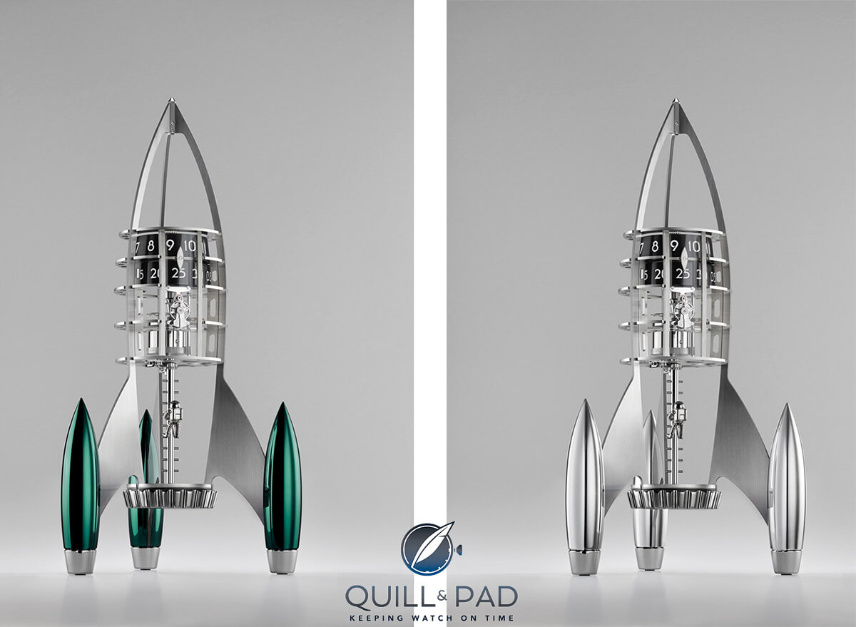 MB&F Destination Moon Green and Silver