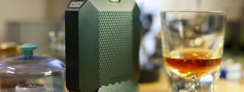 The Macallan whiskey mechanical hip flask by Urwerk