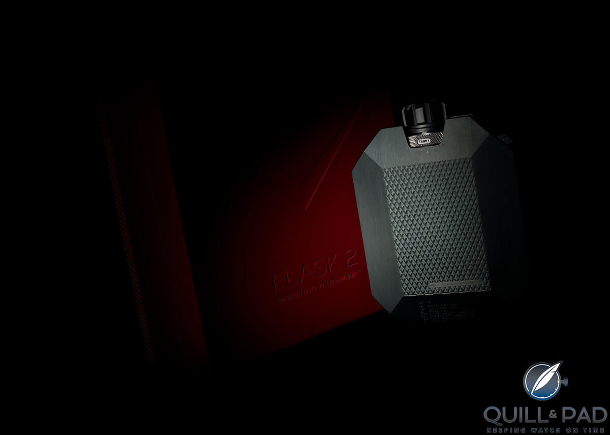 The Macallan whiskey mechanical hip flask by Urwerk