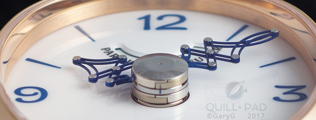 Dial and hand detail, Parmigiani Ovale Pantographe